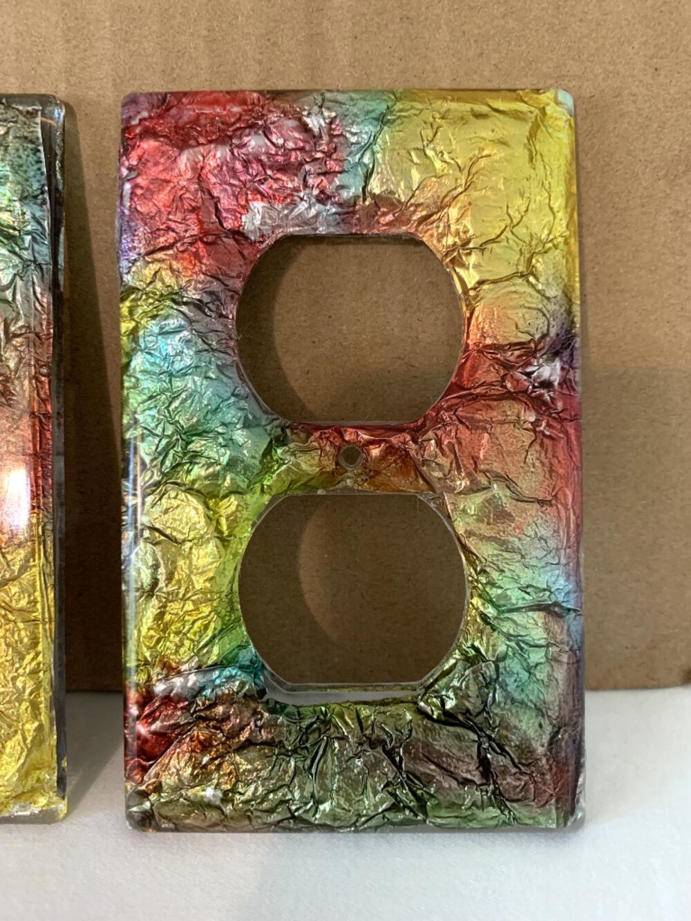 Handmade Multicolored Light/Plug Switch Covers-#2 - Picture 4 of 5
